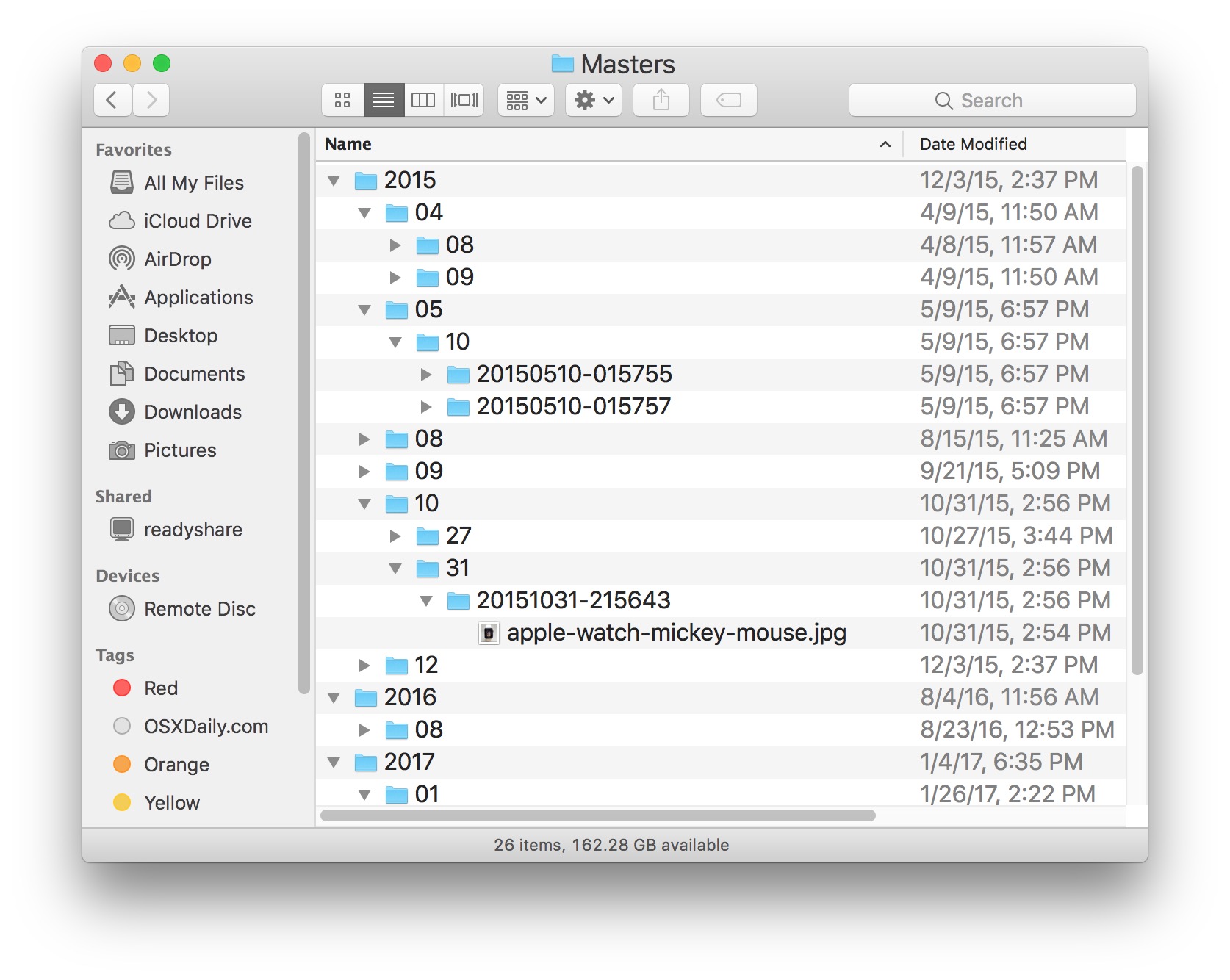 get the image file for mac os x file